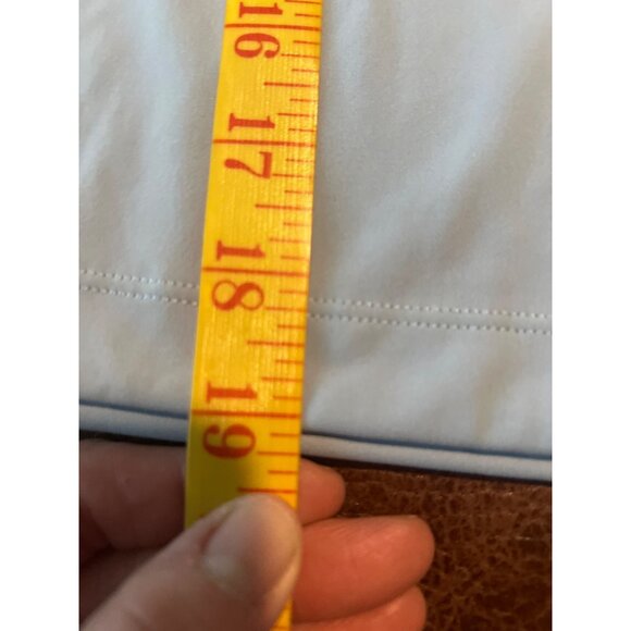 HALARA NWT Softly zero Airy Polo Drawstring Hem Cropped  Womens Light Blue XL - Picture 3 of 6